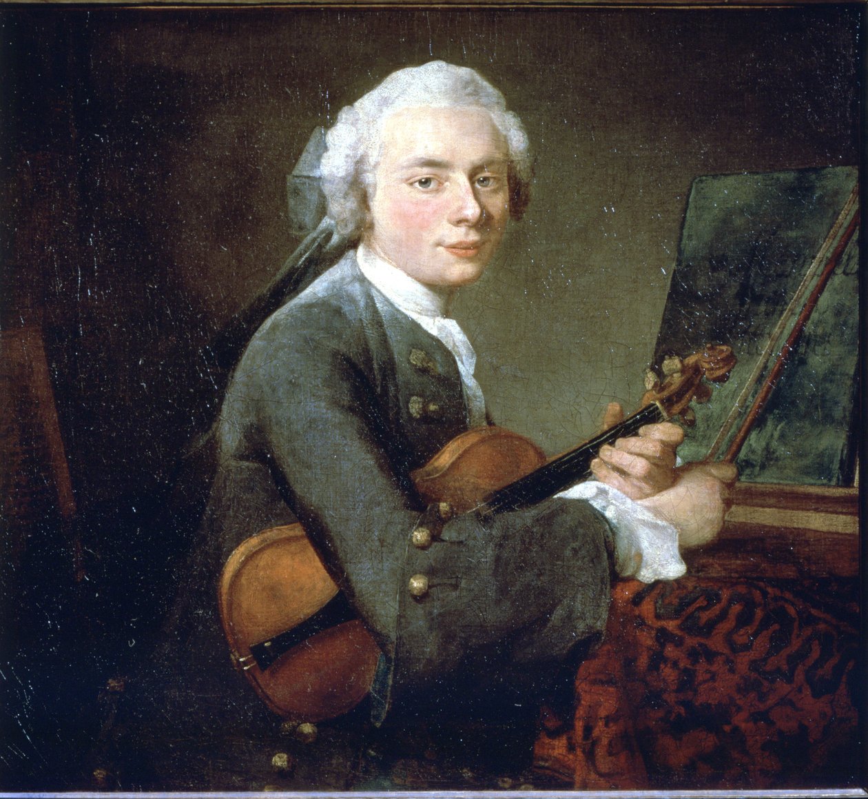 Kemandaki Genç Adam, yaklaşık 1738. Charles Theodose Godefroy