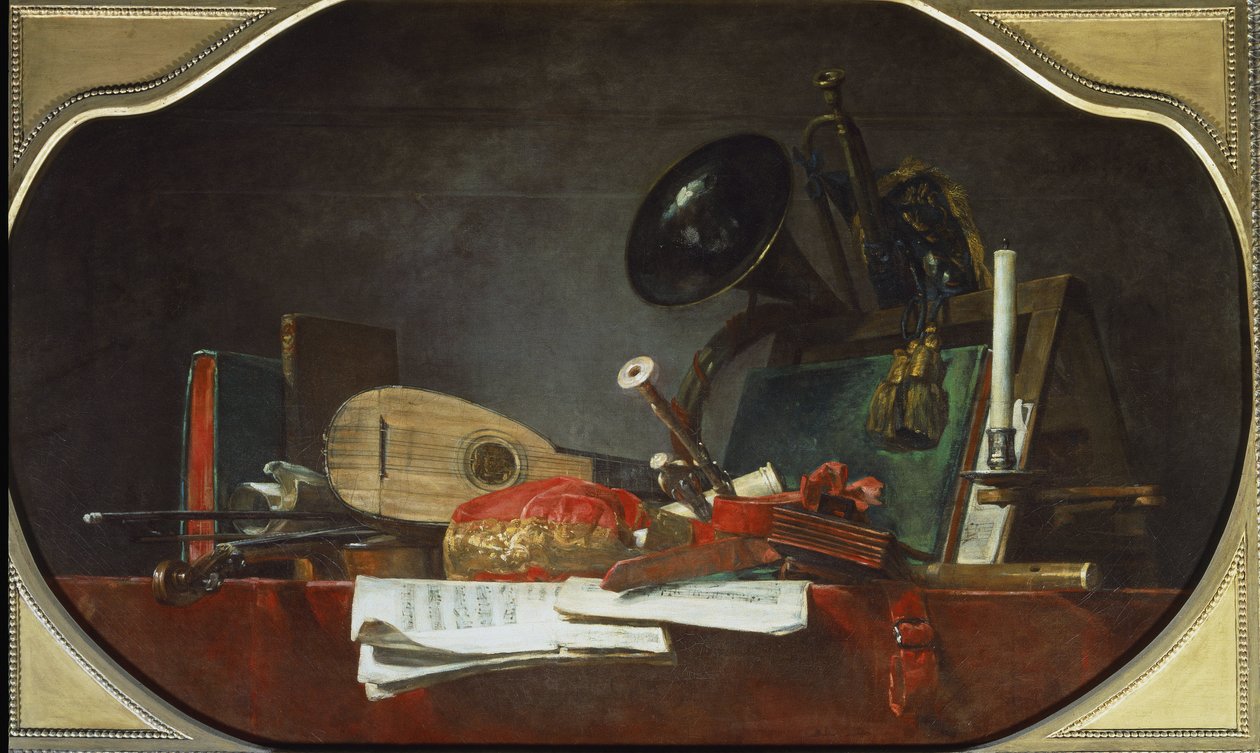 Müziğin özellikleri Natürmort. Tuval üzerine yağlıboya by Jean Baptiste Simeon Chardin