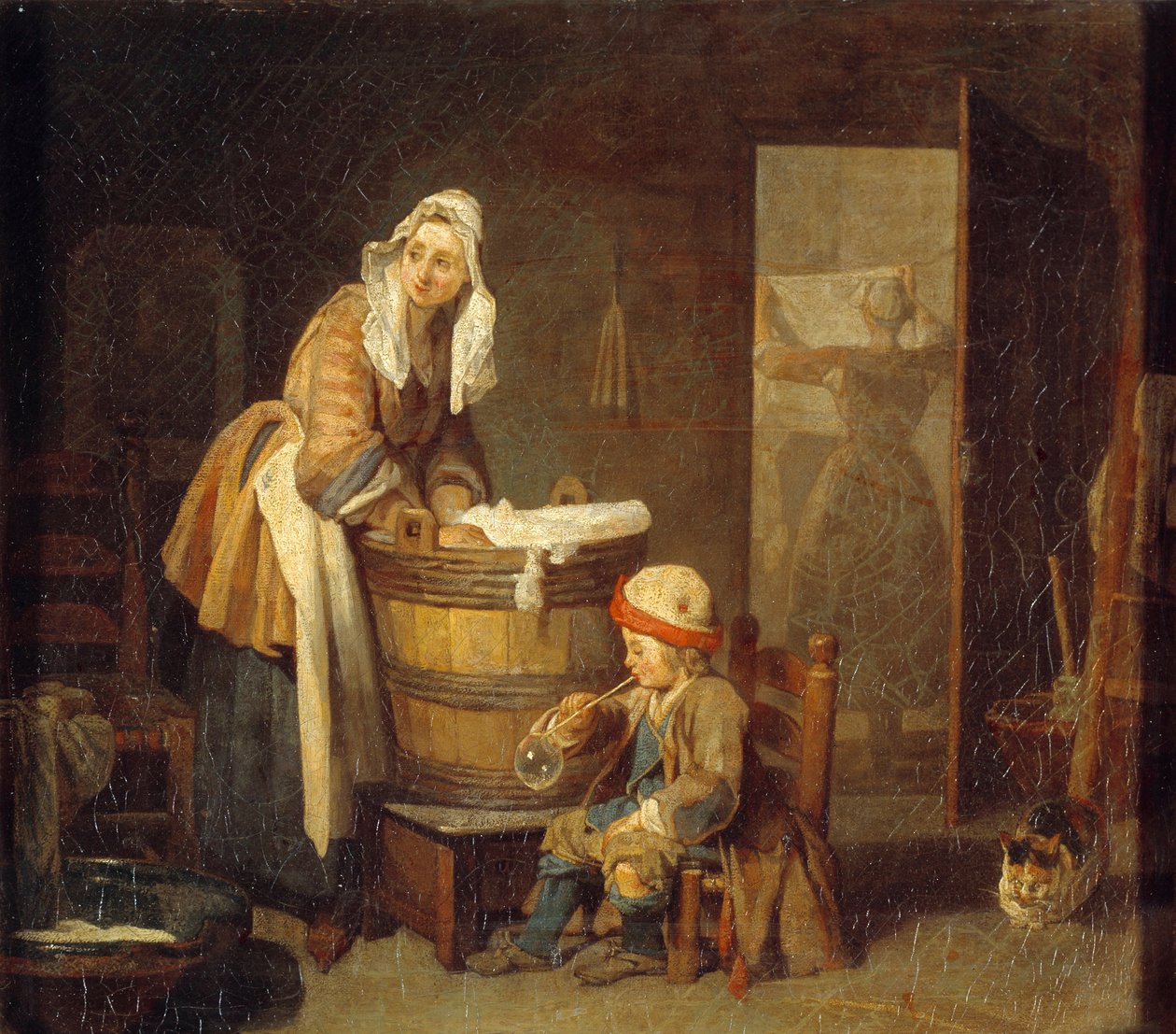 Çamaşır makinesi. Jean Baptiste Simeon Chardin