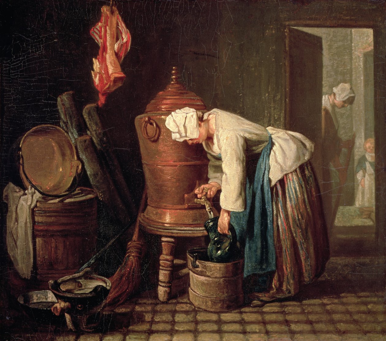 Bakır Sarnıçtan Su Çeken Kadın, 1732 dolayları by Jean Baptiste Simeon Chardin