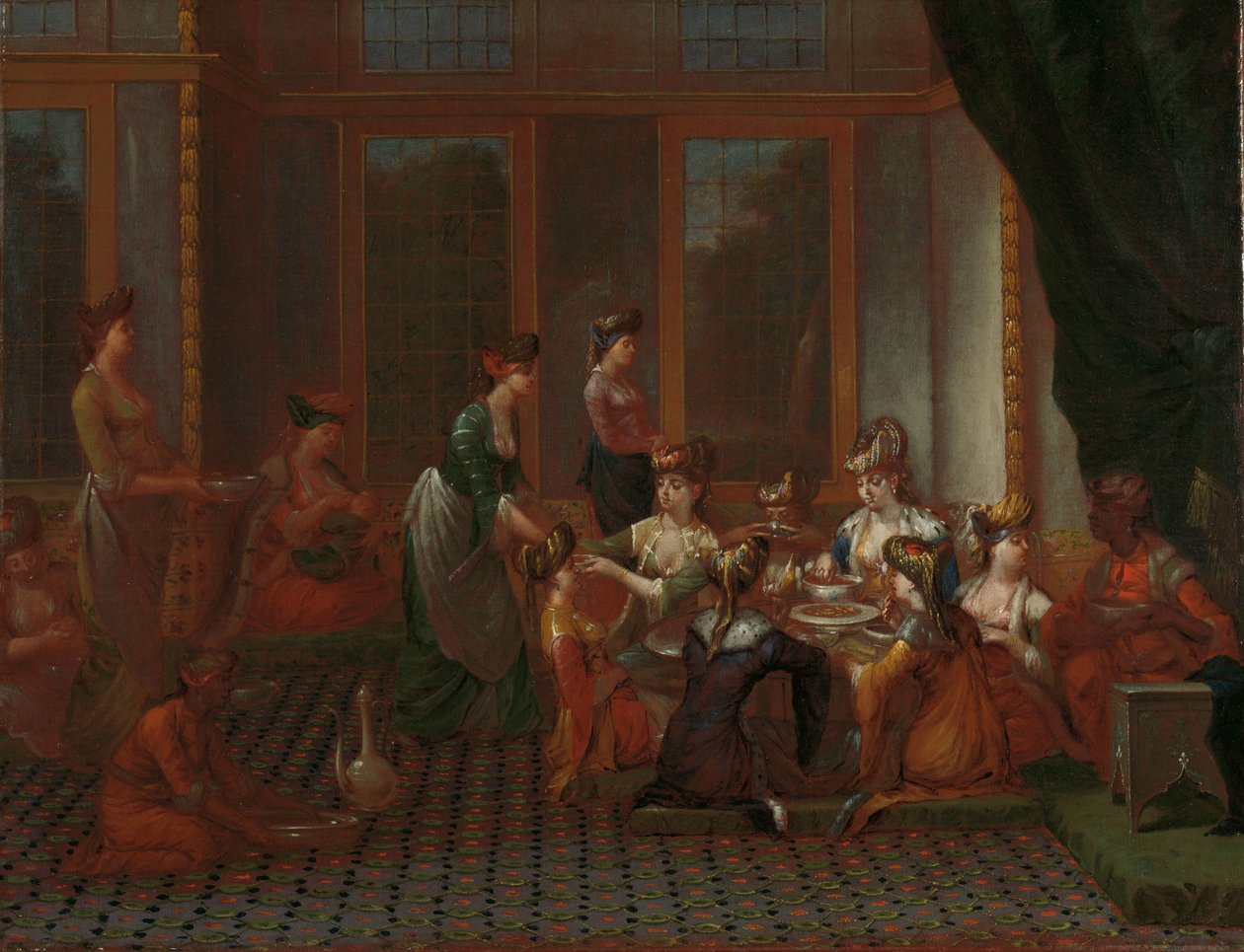 Değerli Türk Kadınları Ziyafeti by Jean Baptiste Vanmour