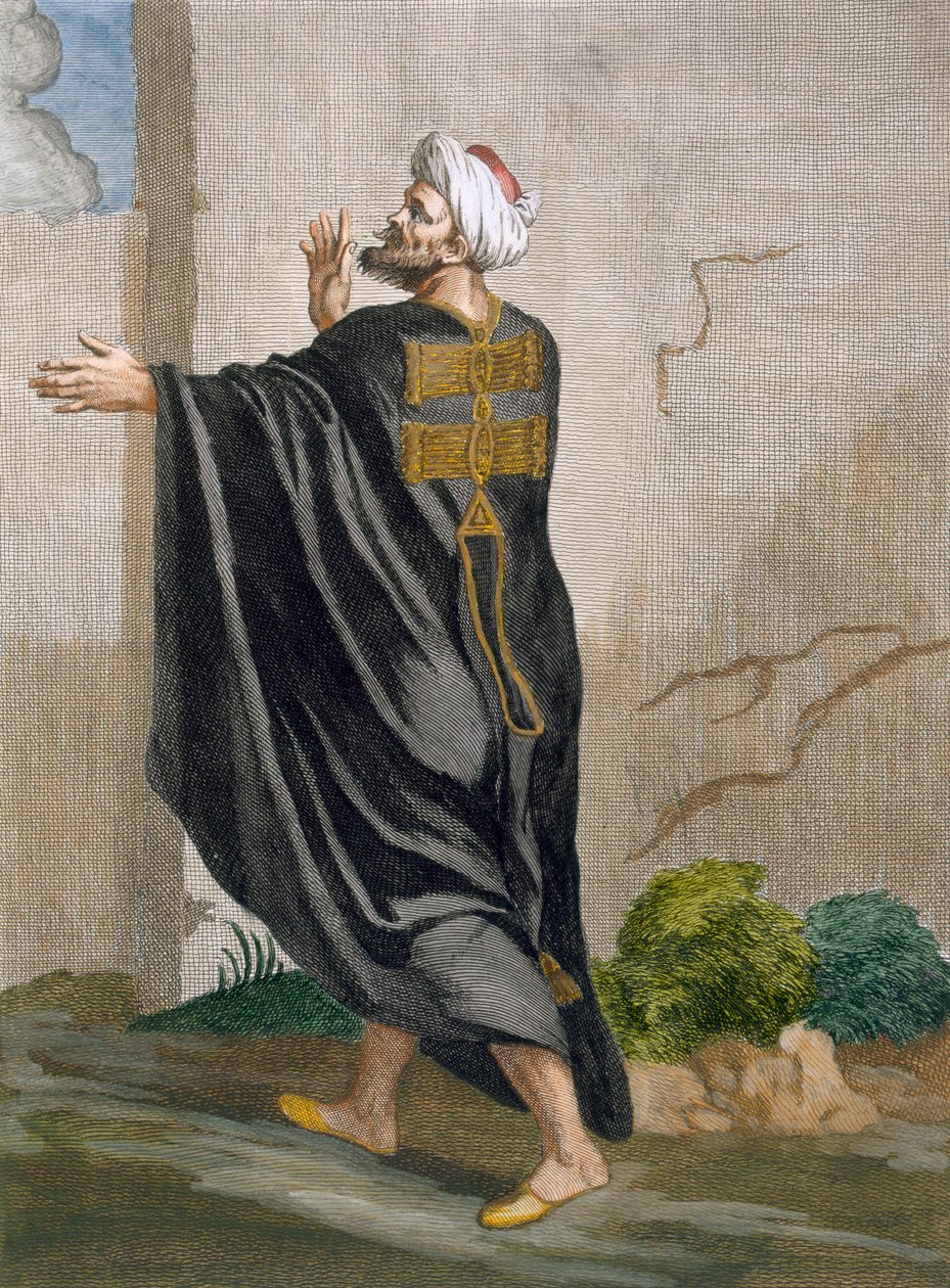 Berberi, Charles de Ferriol tarafından 'Levant'ın Farklı Uluslarını Temsil Eden Yüz Baskı Koleksiyonu'ndan plaka 95, B. Baron tarafından oyulmuş, 1707-08 by Jean Baptiste Vanmour
