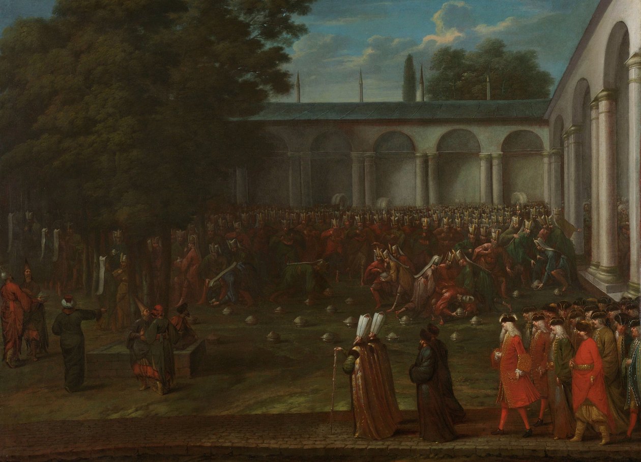 Cornelis Calkoen, Sultan III. Ahmed ile Seyircisine Giden Yolda, c.1727-30 by Jean Baptiste Vanmour