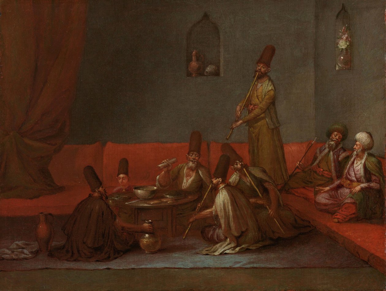 Yemek Paylaşan Dervişler Yemekte dervişler Masada dervişler by Jean Baptiste Vanmour