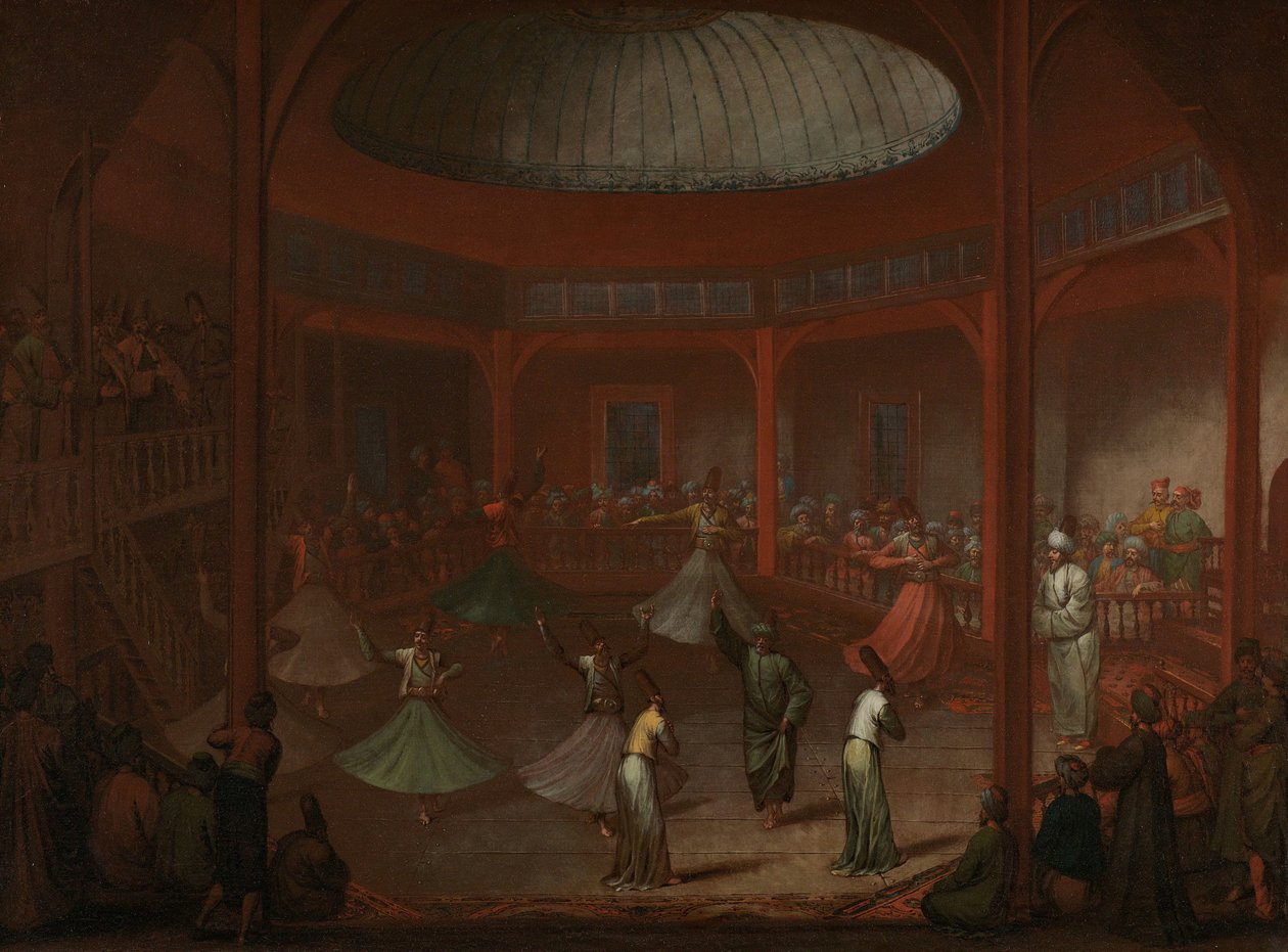 Mevlevi Dans Eden Derviş by Jean Baptiste Vanmour