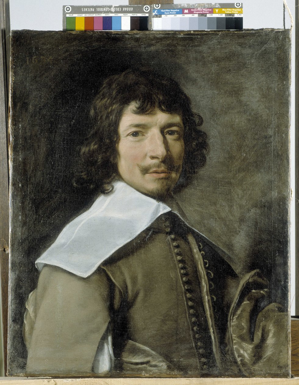 "Grili Adam" olarak da adlandırılan bir adamın portresi (tuval üzerine yağlı boya) by Jean Baptiste de Champaigne