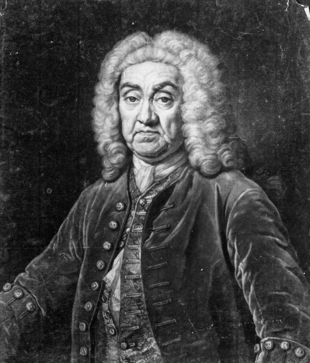 John James Heidegger, engraved by John Faber, 1749  by Jean Baptiste van Loo