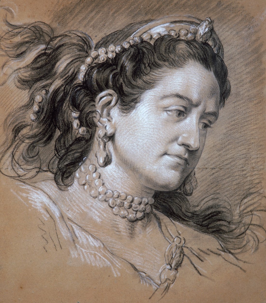 Bir Kadının Portresi, 18. yüzyıl. by Jean Baptiste van Loo