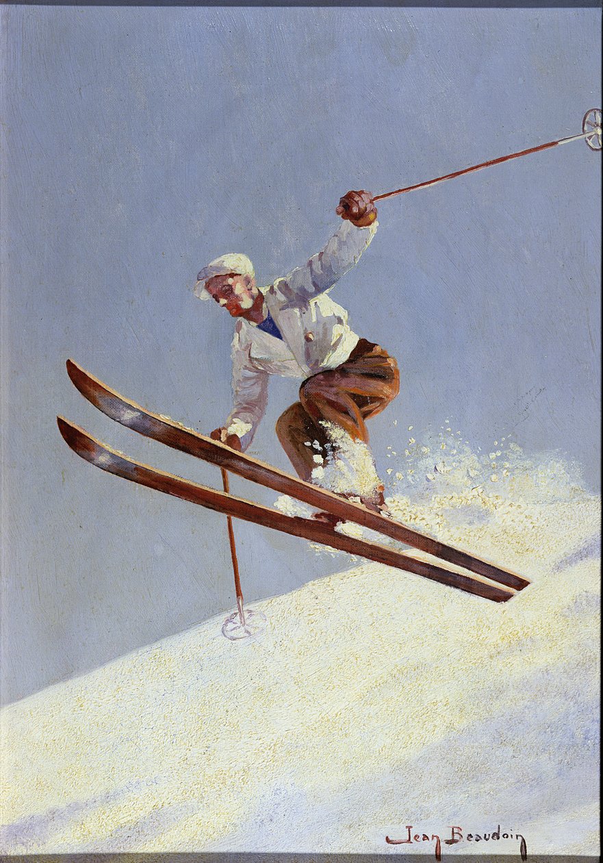 Bir Kayakçı, 1930 dolayları (tuval üzerine yağlı boya) by Jean Beaudoin