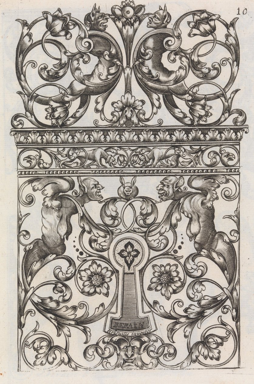 Çeşitli Çilingir Parçaları, sayfa 11 recto, yakl. 1663. by Jean Berain
