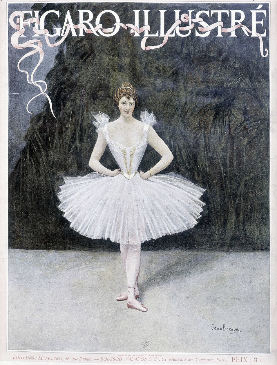 Opera dansçısı - Jean Beraud (1849 - 1935), “Figaro Illustré” çizimi by Jean Beraud