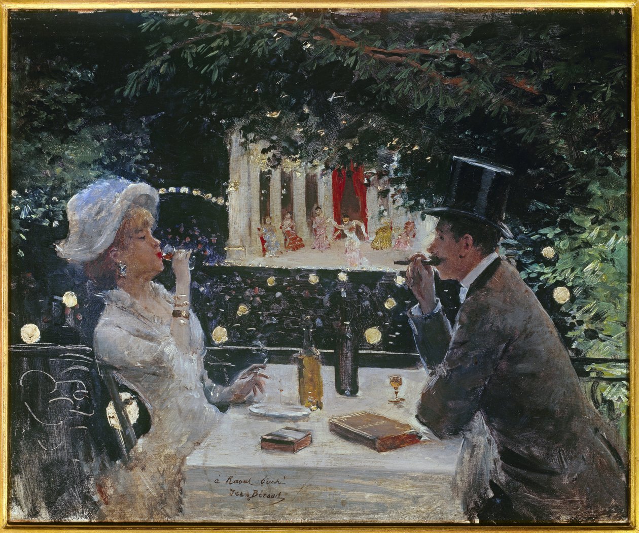 Büyükelçilerde akşam yemeği. Jean Beraud (1849-1935), 20. yüzyıl tablosu. Ahşap üzerine yağ. Karartma: 0.37 x 0.45m. Paris, Musee Carnavalet. by Jean Beraud