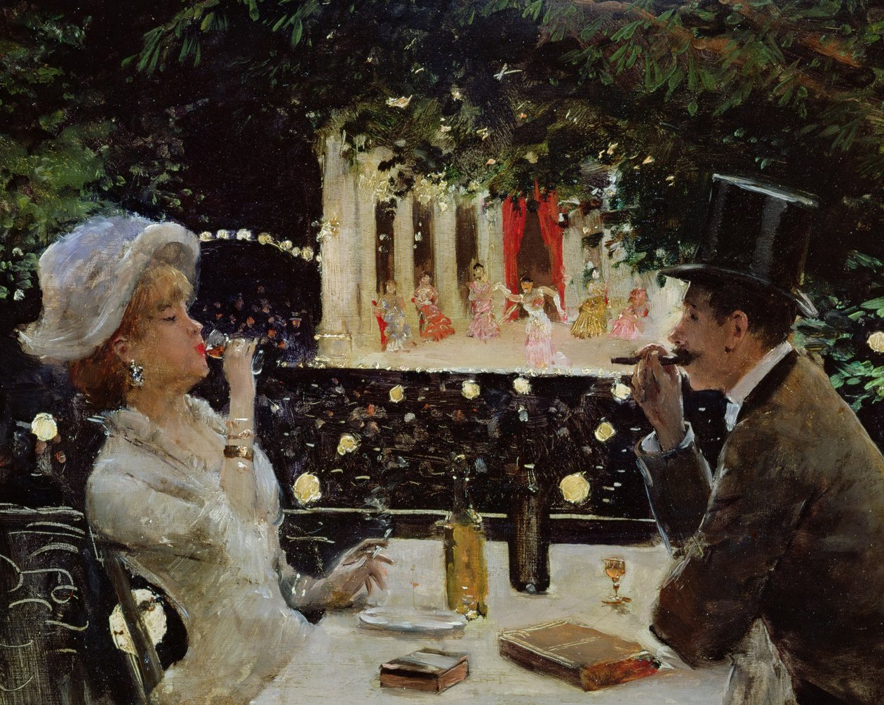 Büyükelçilerde Akşam Yemeği, c. 1880. by Jean Beraud