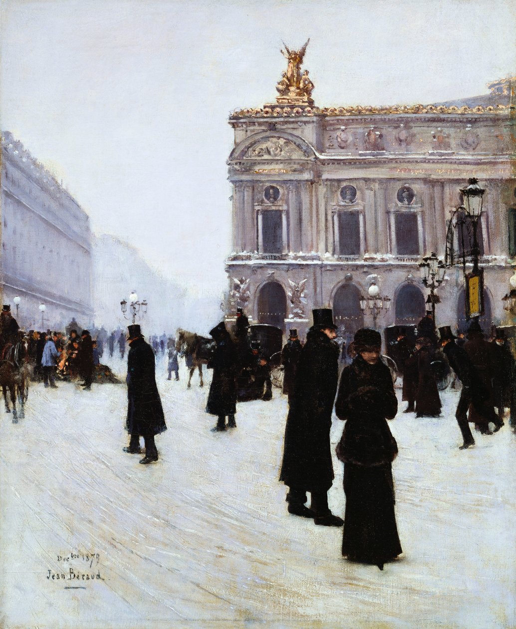 Operanın Dışında, Paris, 1879 by Jean Beraud