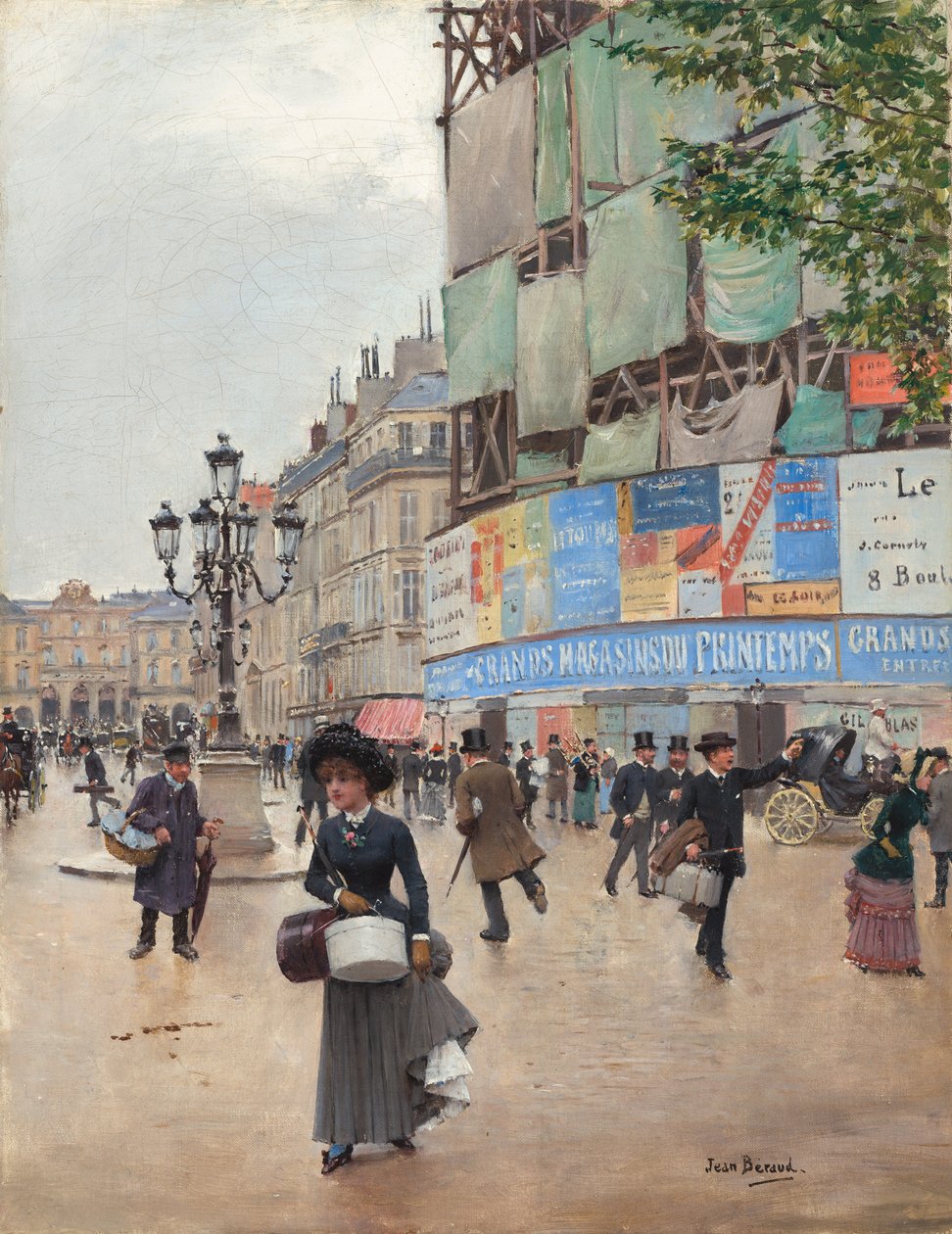 Paris, rue du Havre, 1882 dolayları (tuval üzerine yağlı boya) by Jean Beraud