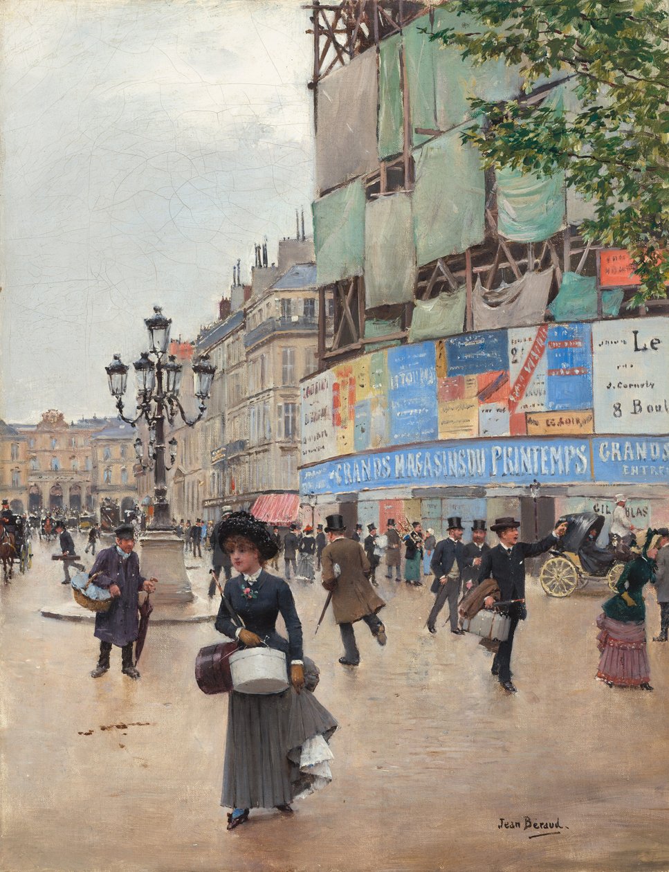 Paris, rue du Havre, c. 1882. by Jean Beraud