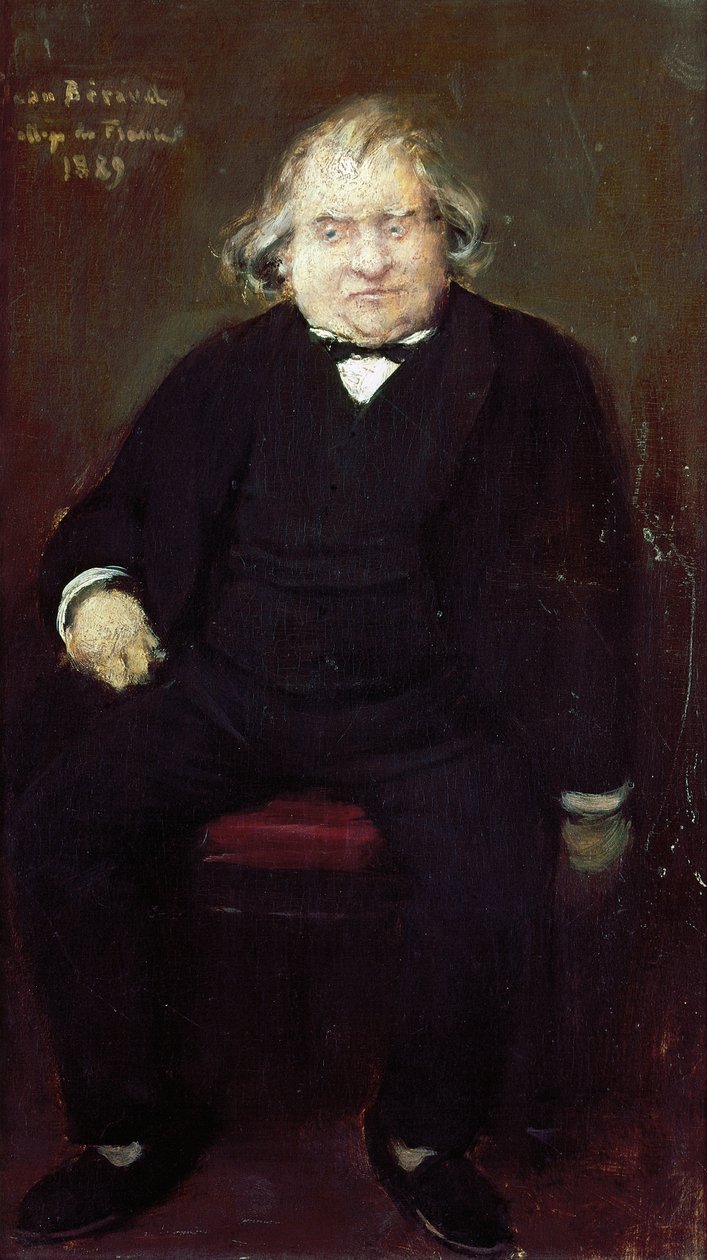 Fransız tarihçi, filozof, filolog ve yazar Joseph Ernest Renan#39;ın (1823-1892) portresi, Jean Beraud (1849-1935), Tablo by Jean Beraud