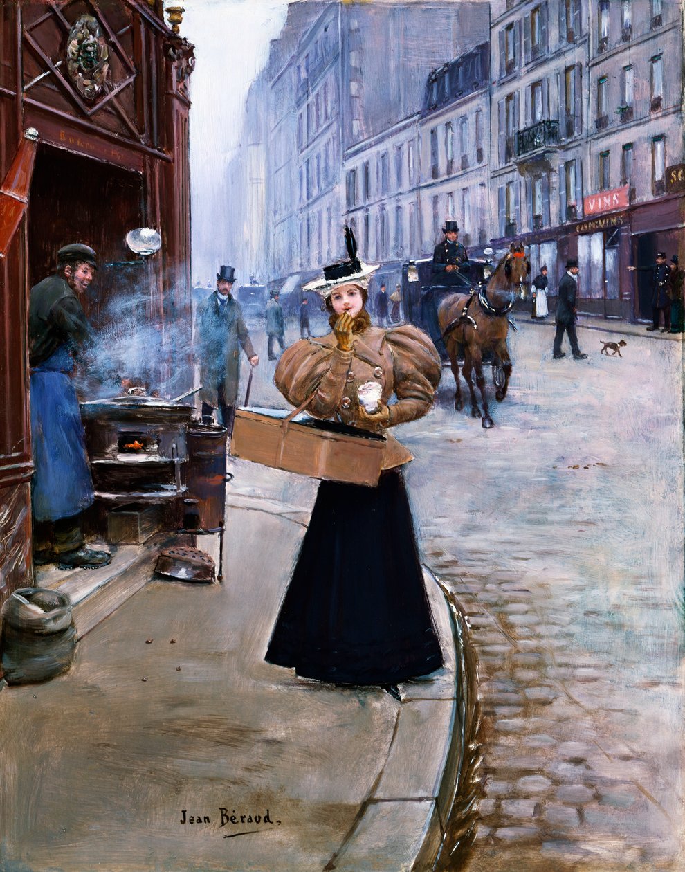 Kavrulmuş Kestane Satıcısı by Jean Beraud