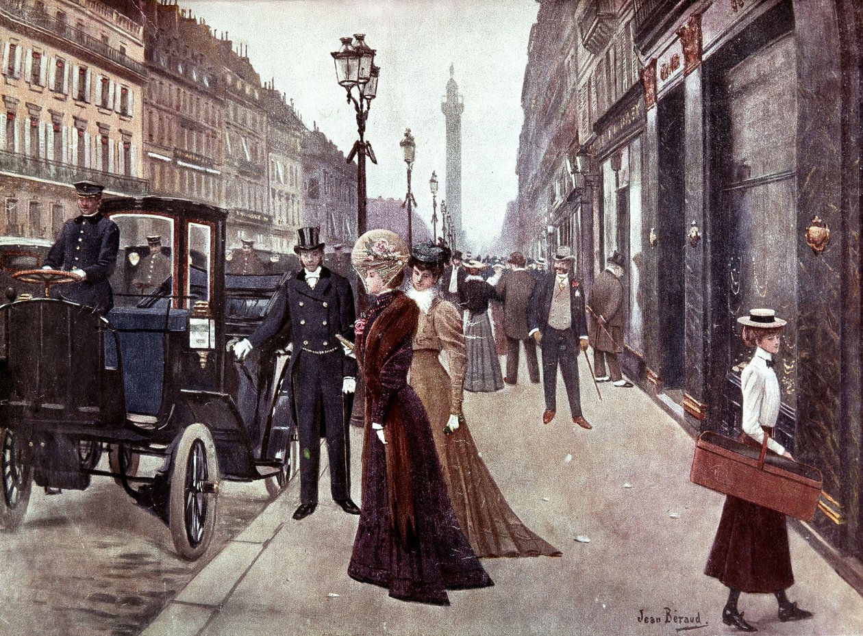 Paris'te rue de la Paix, c. 1900 (resim) by Jean Beraud