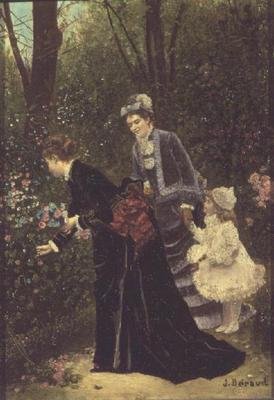 Çiçek Toplayan Genç Kadınlar, 1885 by Jean Beraud