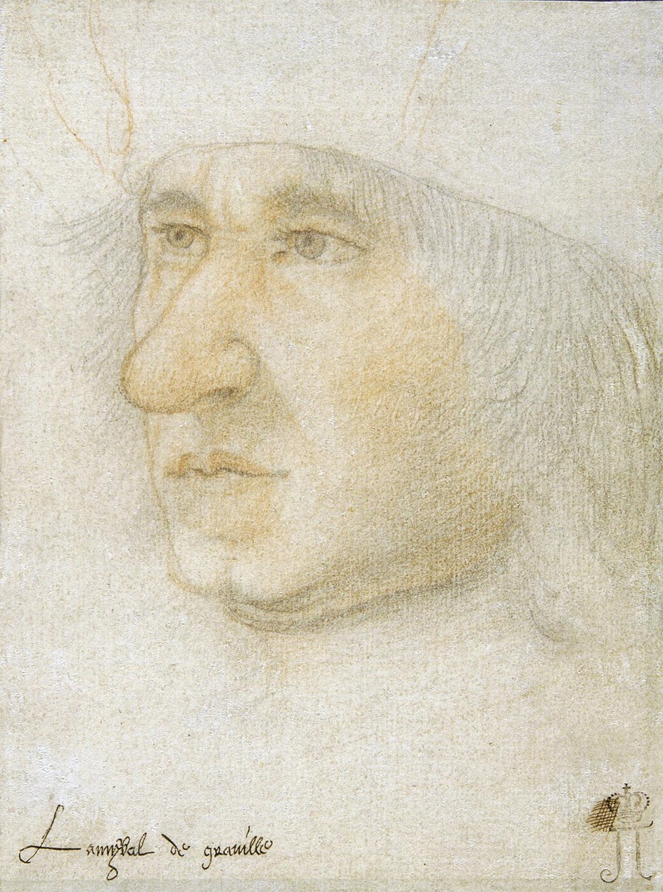 Louis Malet de Graville (1438-1516), Fransa Amirali par Bourdichon, Jean (1457-1521) portresi. Kağıt üzerinde siyah tebeşir ve iyimser, boyut : 16,9x12,7, 15. yüzyıl sonu, Devlet İnziva Yeri, St. Petersburg by Jean Bourdichon