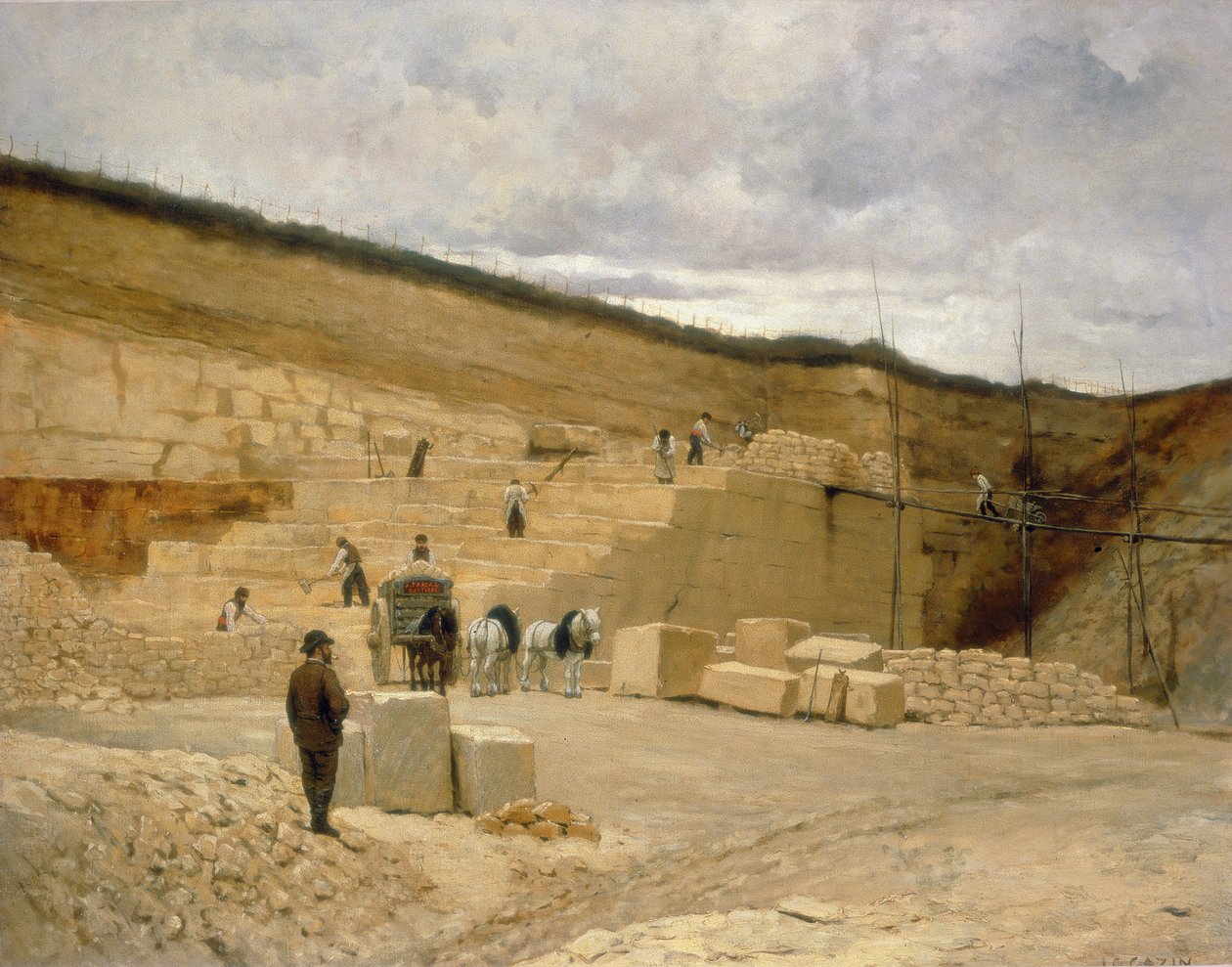 Nanterre yakınlarındaki Mösyö Pascals Ocağı by Jean Charles Cazin