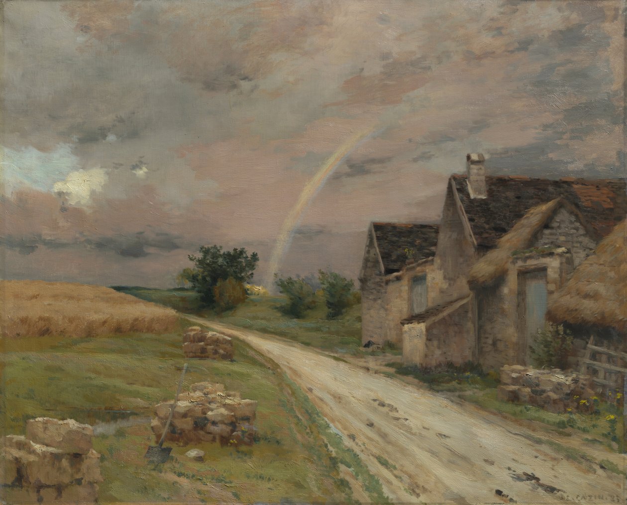 Gökkuşağı, Acheres la Foret, 1883. by Jean Charles Cazin