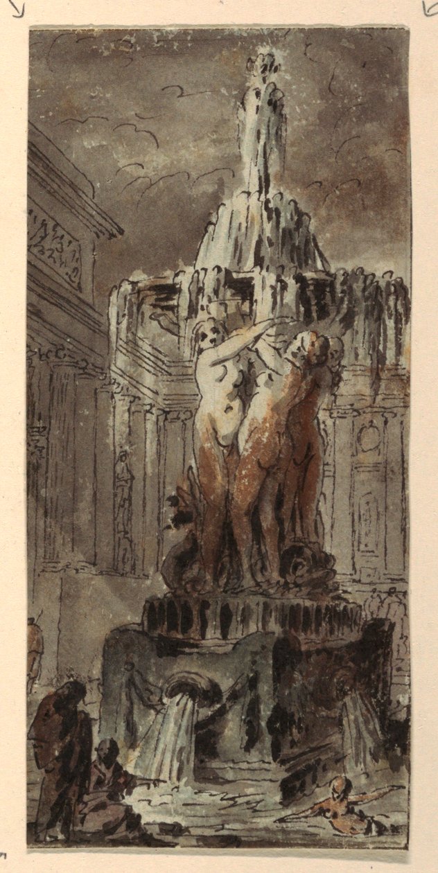 Çeşmeli Mimari Fantezi by Jean Charles Delafosse