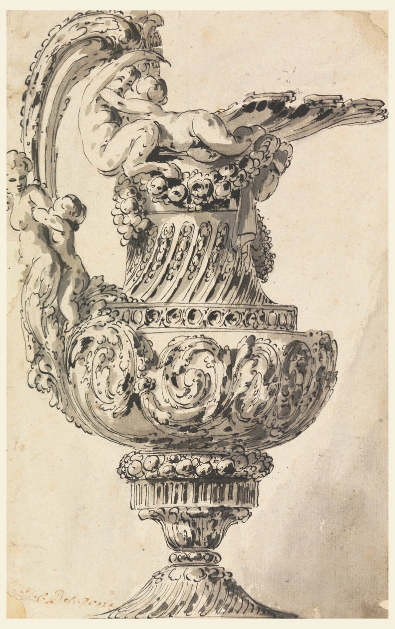 Dekoratif Bir Ewer için Tasarım by Jean Charles Delafosse
