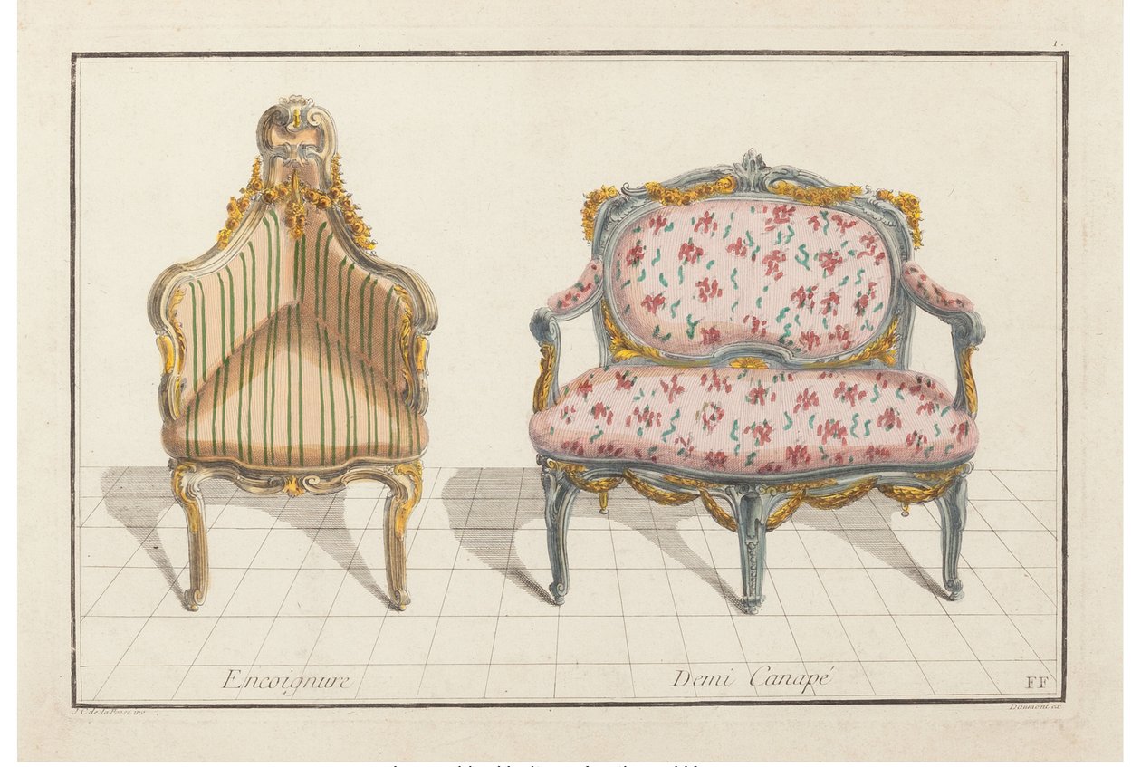 Köşe, Yarım Kanepe. Yeni Tarihsel İkonoloji veya Nitelikler Hierogliphyques, c.1768. by Jean Charles Delafosse