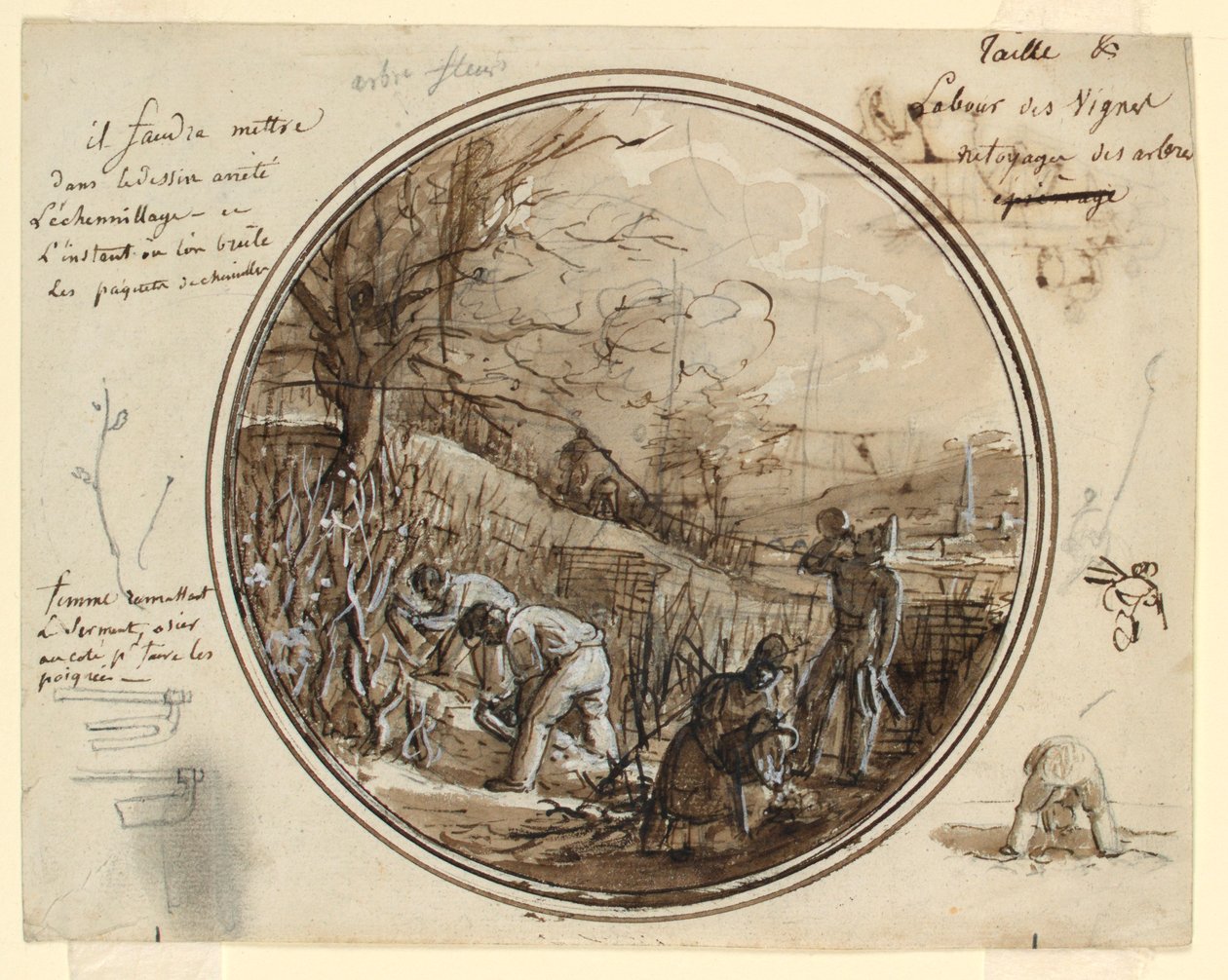Boyalı Porselen Tabak Tasarımı, Bağda Kesme ve Çalışma by Jean Charles Develly
