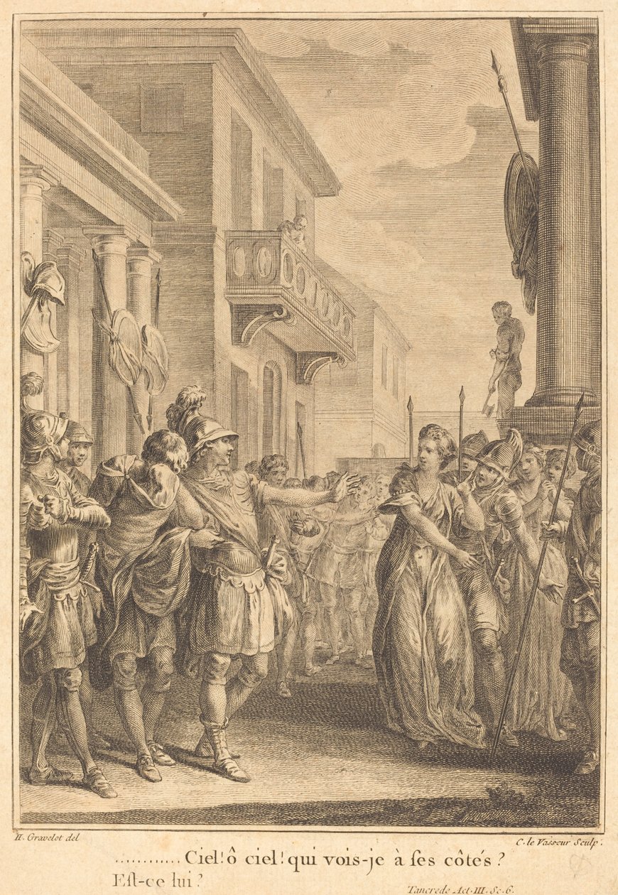 Gökyüzü! ey cennet! yanında kimi görüyorum? by Jean Charles Levasseur after Hubert François Gravelot