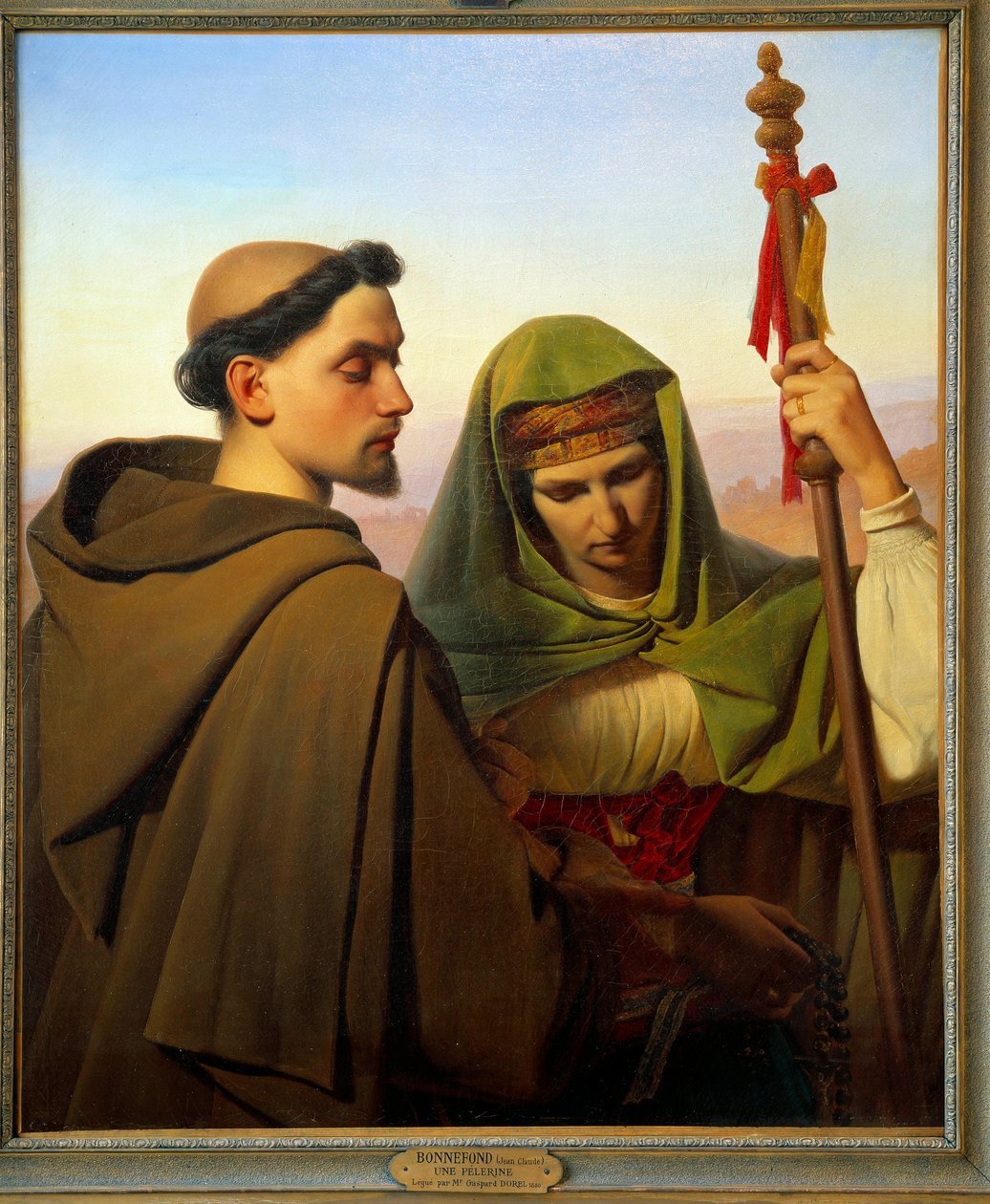 Bir capuchin tarafından desteklenen bir pelerin. Claude Bonnefond