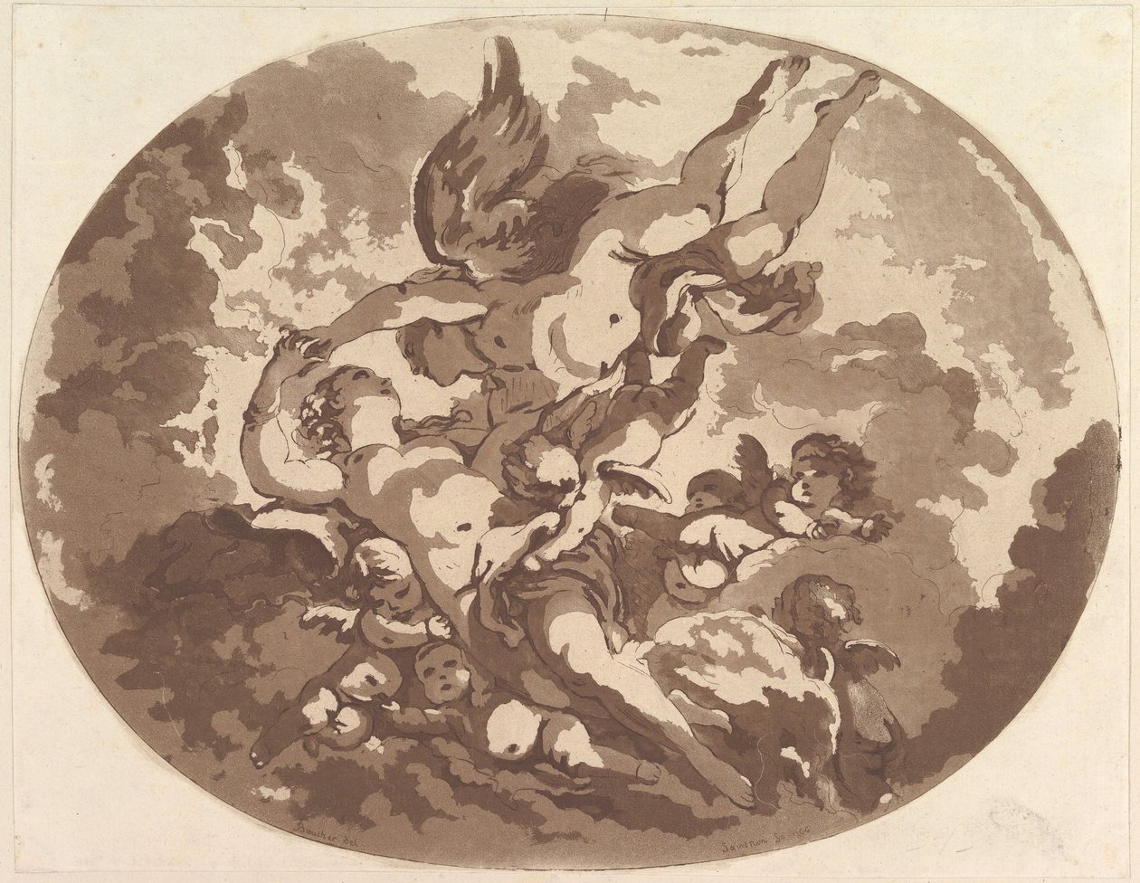 Venüs ve Aşk Tanrısı, 1766. by Jean Claude Richard Saint Non