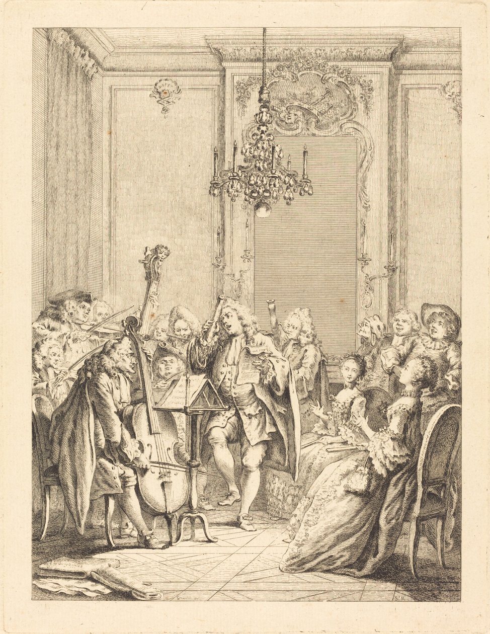 Konser by Jean Claude Richard de Saint Non after Hubert François Gravelot