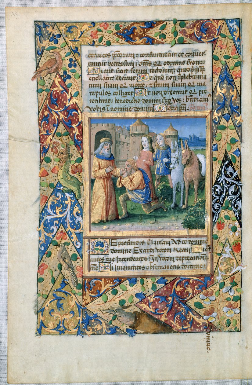Bayan Lat. QvI126 'Louis d'Orleans'ın Saatleri'nden bir sahne, 1469 by Jean Colombe