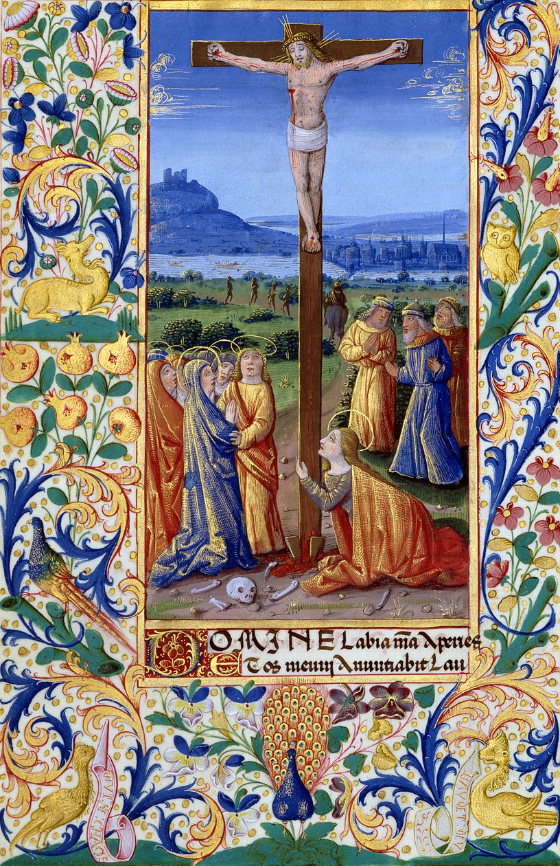 Bayan Lat. Q.v.I.126 f.84v Çarmıha Gerilme, 