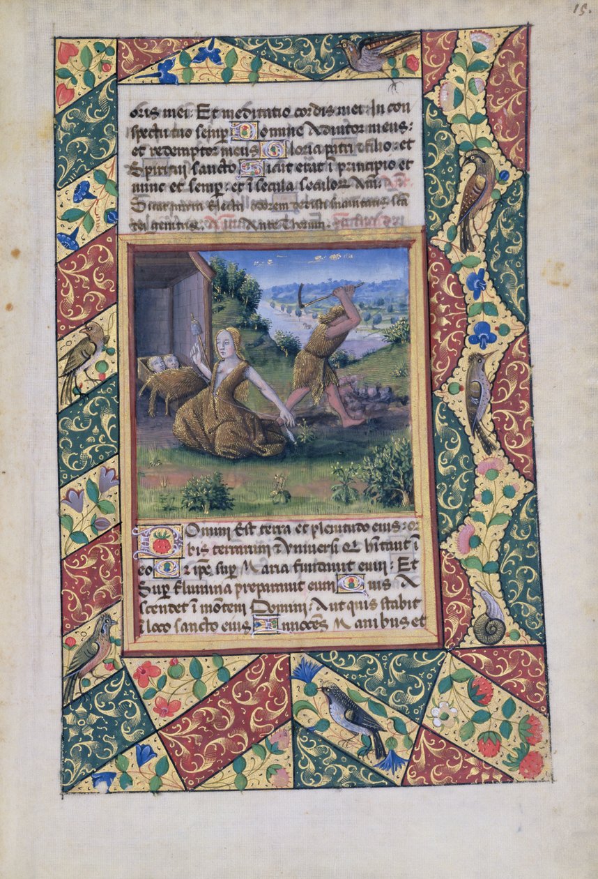Bayan Lat. Q.v.I.126 fol.15 Adem ve Havva