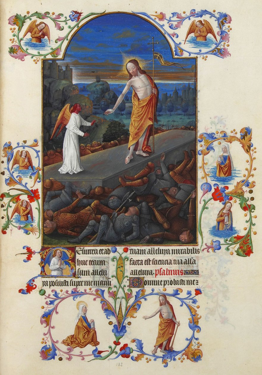 Très Riches Heures du Duc de Berry Folio 182, verso - İsa Mesih