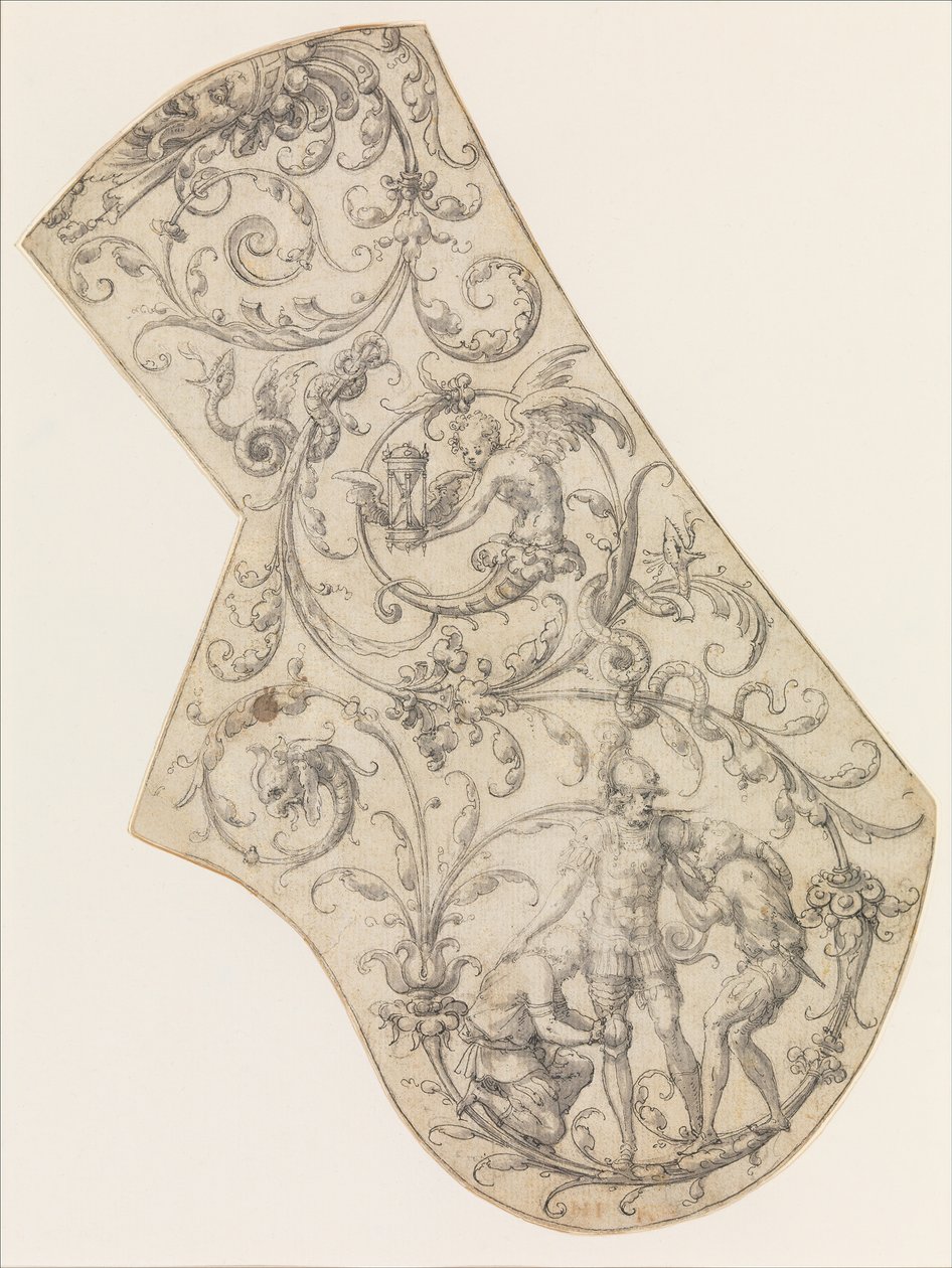 Bir Geçit Töreni Zırhının Sağ Kolluğu için Tasarım, yaklaşık. 1555. by Jean Cousin the Elder.