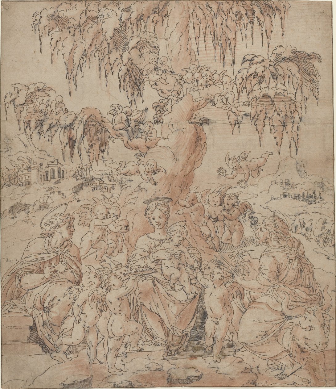 Aziz John ve Luke ile Madonna ve Çocuk by Jean Cousin the Younger