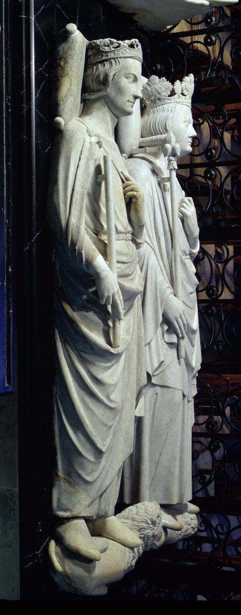 Philippe III (1245-85) Cesur ve Philippe IV (1268-1314) Fair (mermer) tasvirleri by Jean D