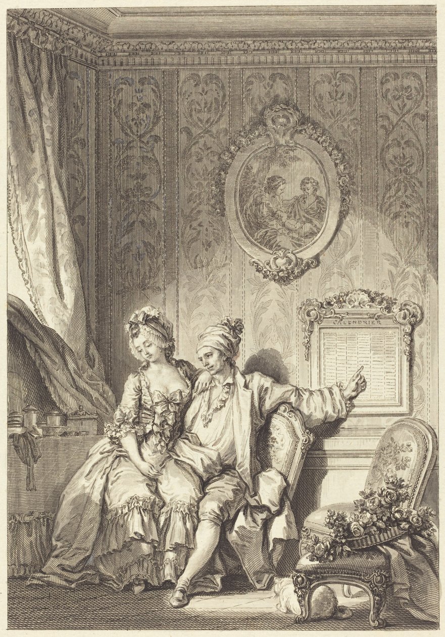 Vieillards Takvimi by Jean Dambrun after Jean Honoré Fragonard