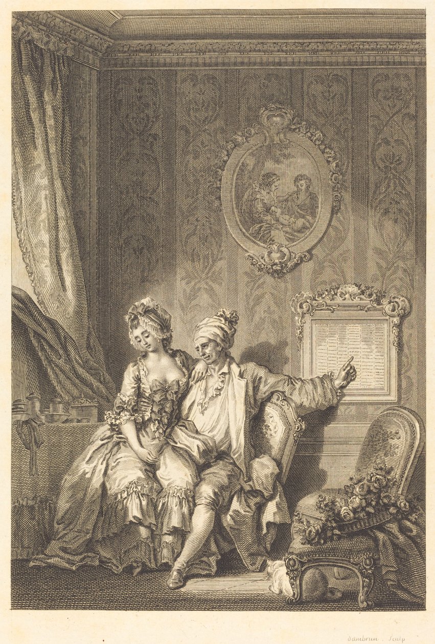 Vieillards Takvimi by Jean Dambrun after Jean Honoré Fragonard