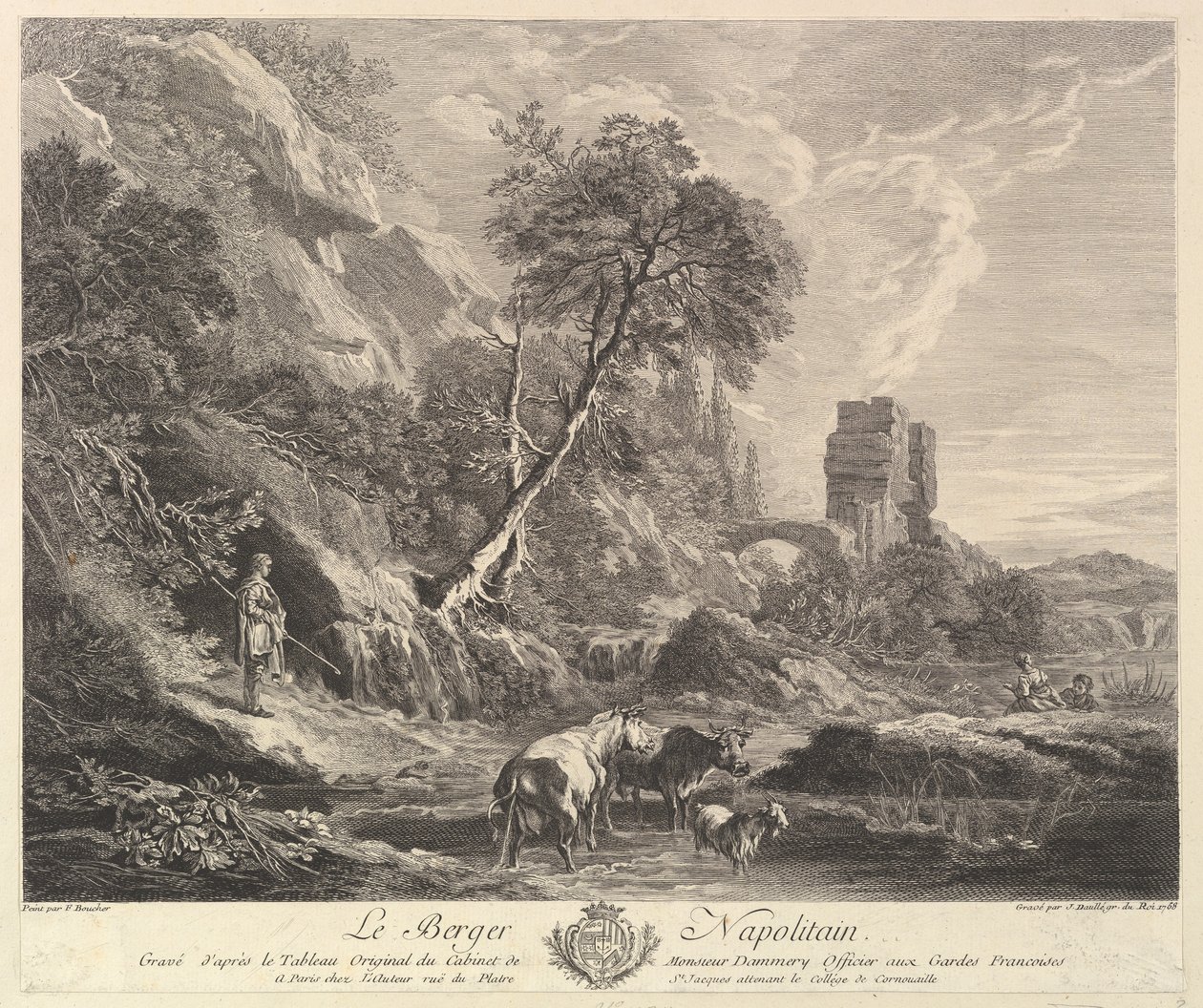 Napoliten Çoban, 1758. by Jean Daullé