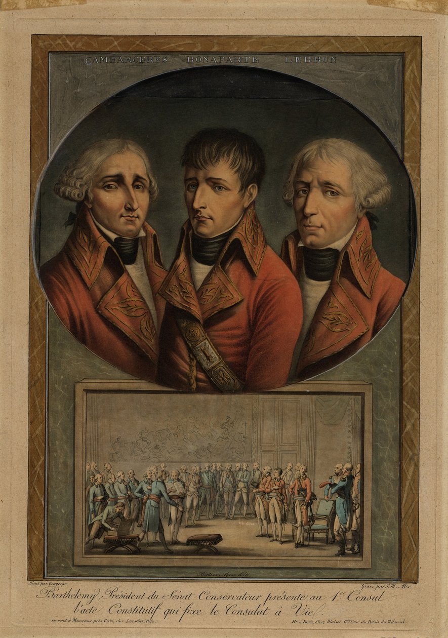 Üç Fransız Konsolosu: Jean-Jacques Régis de Cambacérès, Napoleon Bonaparte ve Charles-François by Jean Duplessis Bertaux