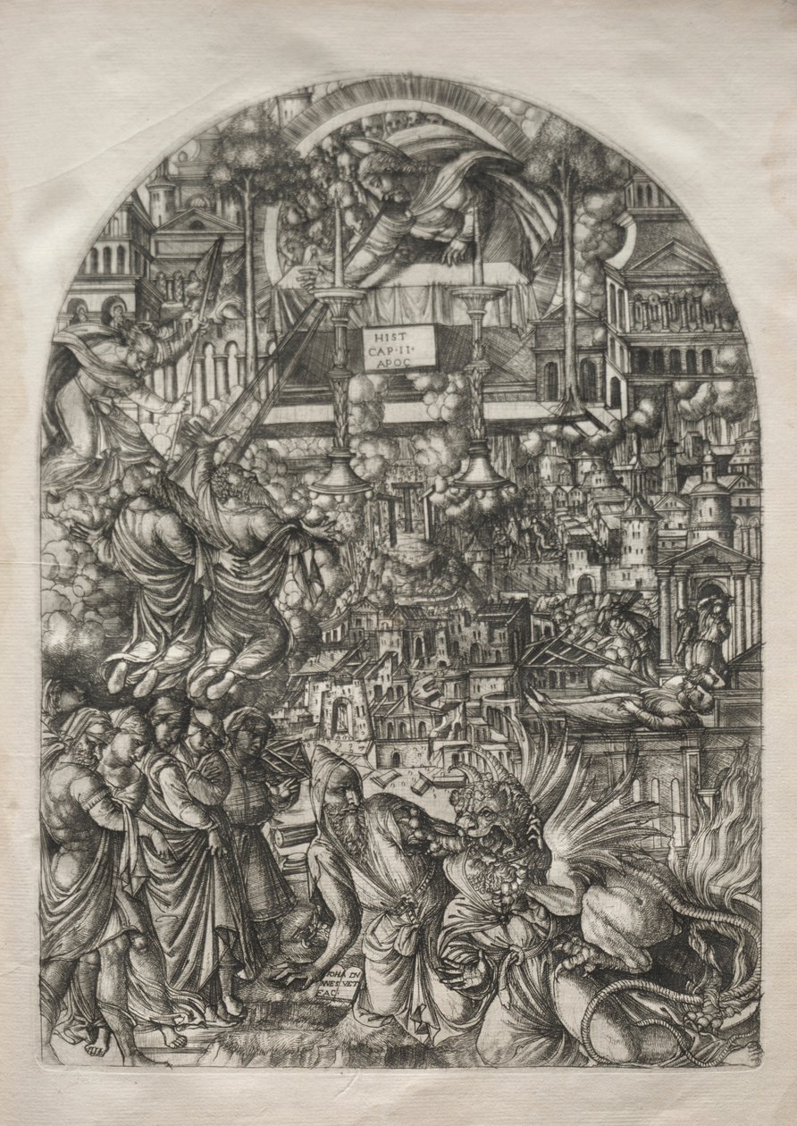 Kıyamet: Tapınağın Ölçülmesi, 1546-1556. by Jean Duvet