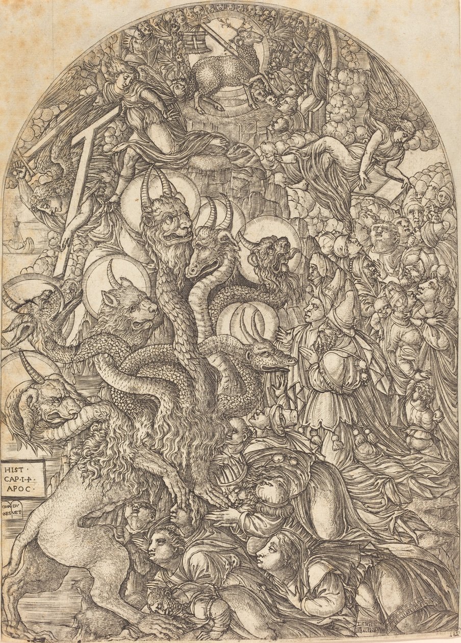 Yedi Başlı ve On Boynuzlu Canavar by Jean Duvet