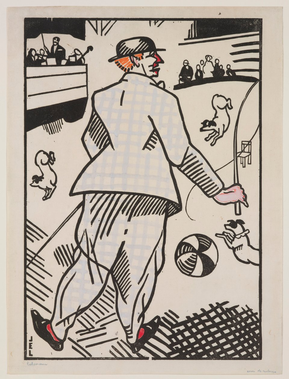 Köpekli palyaço (Le Clown aux Chiens) by Jean Emile Laboureur