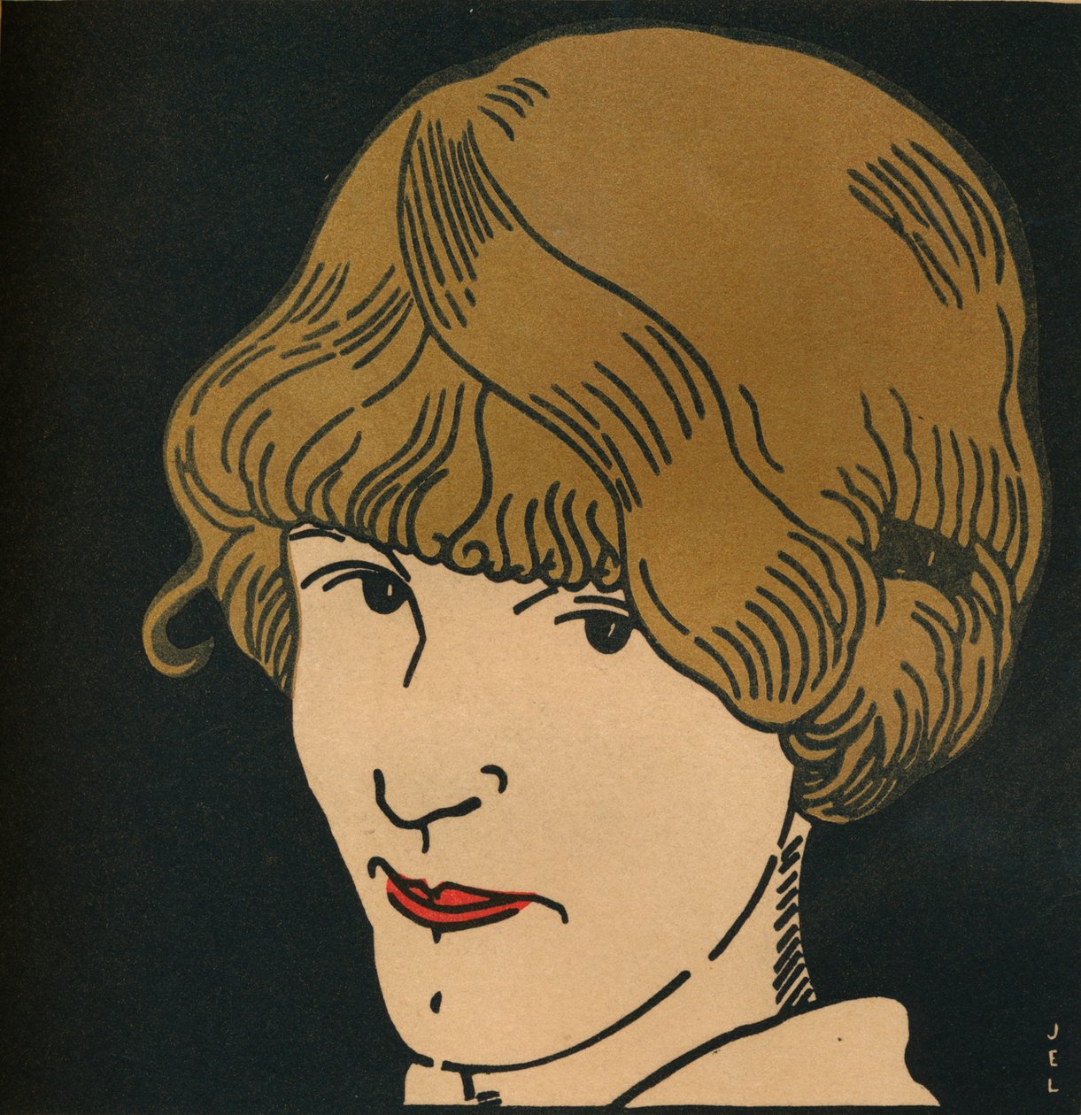 Altın Saç Maskesi, 1912 by Jean Emile Laboureur